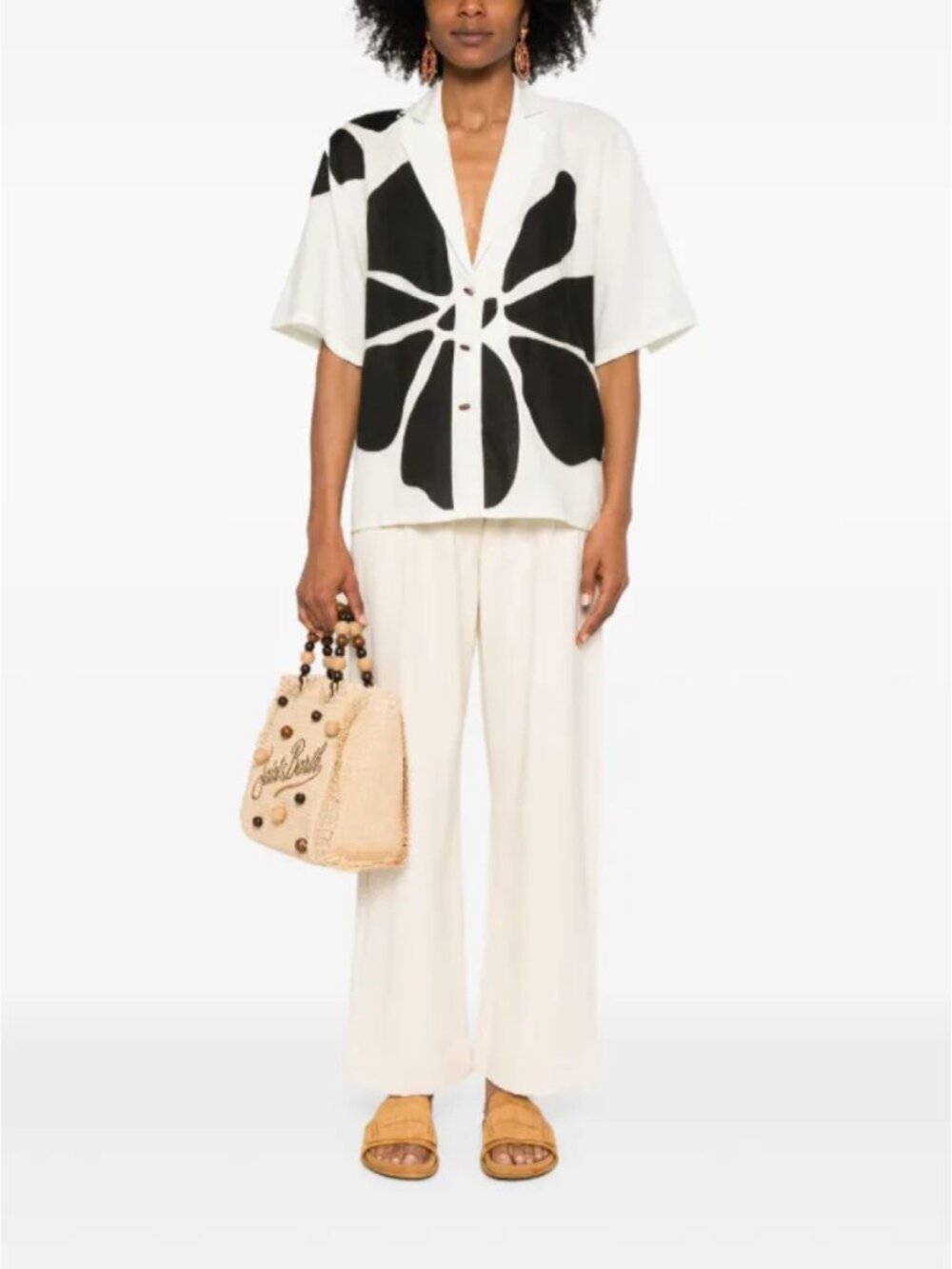 Mii Miti Pleated Trousers in Ecru